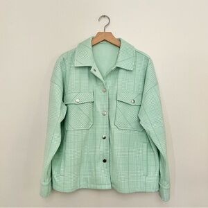Mint Green Plaid Jacket